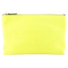 Burberry Duncan Zip Pouch Embossed Leather