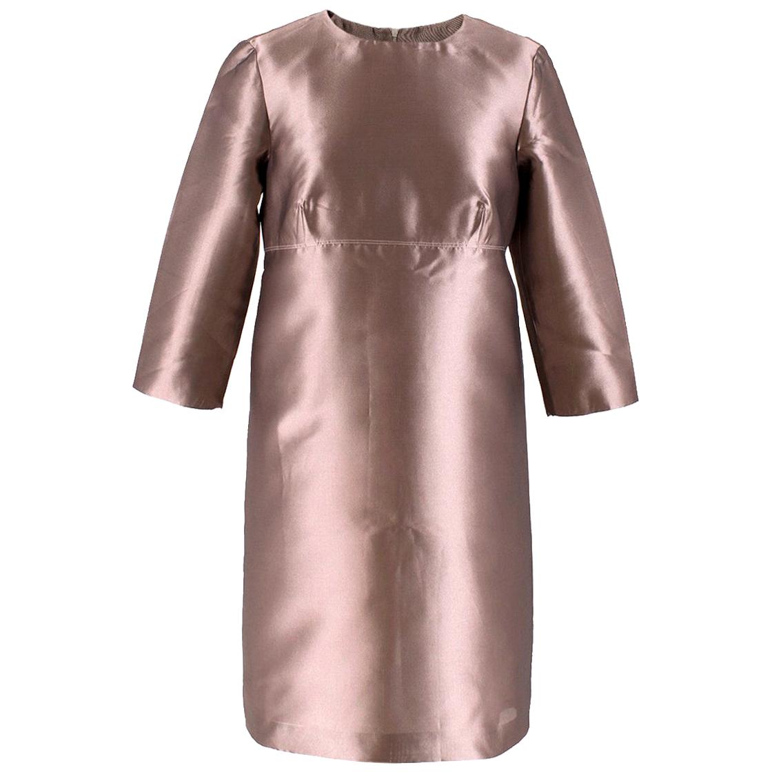 satin shift dress