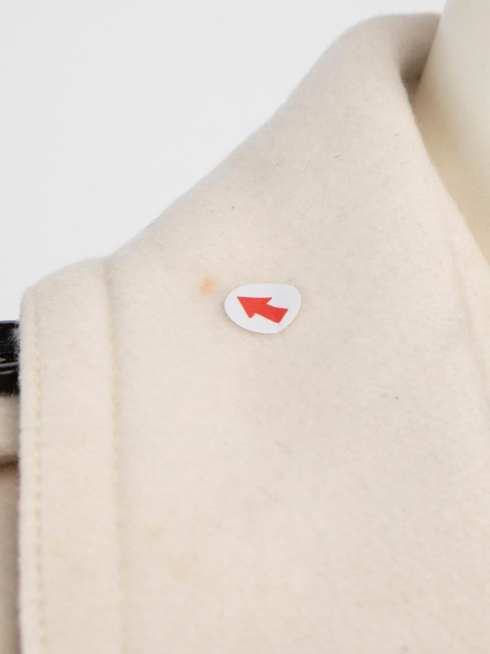Burberry Ecru Cashmere Belted Trench Coat Size M 2