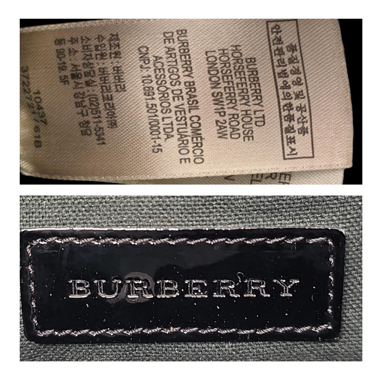 Grand sac à main Bilmore en cuir verni gaufré de Burberry en vente 4