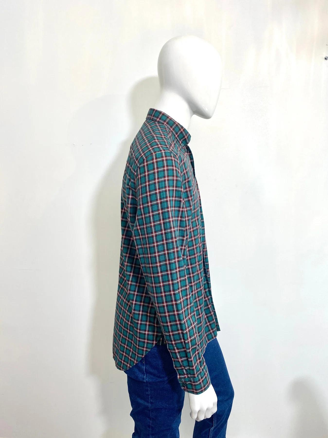 Blue Burberry England Plaid Shirt For Sale