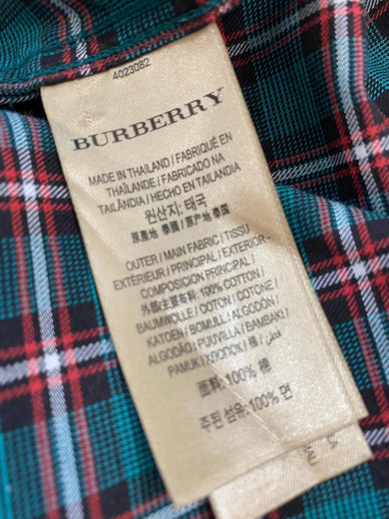 Camicia a quadri Burberry England in vendita 3