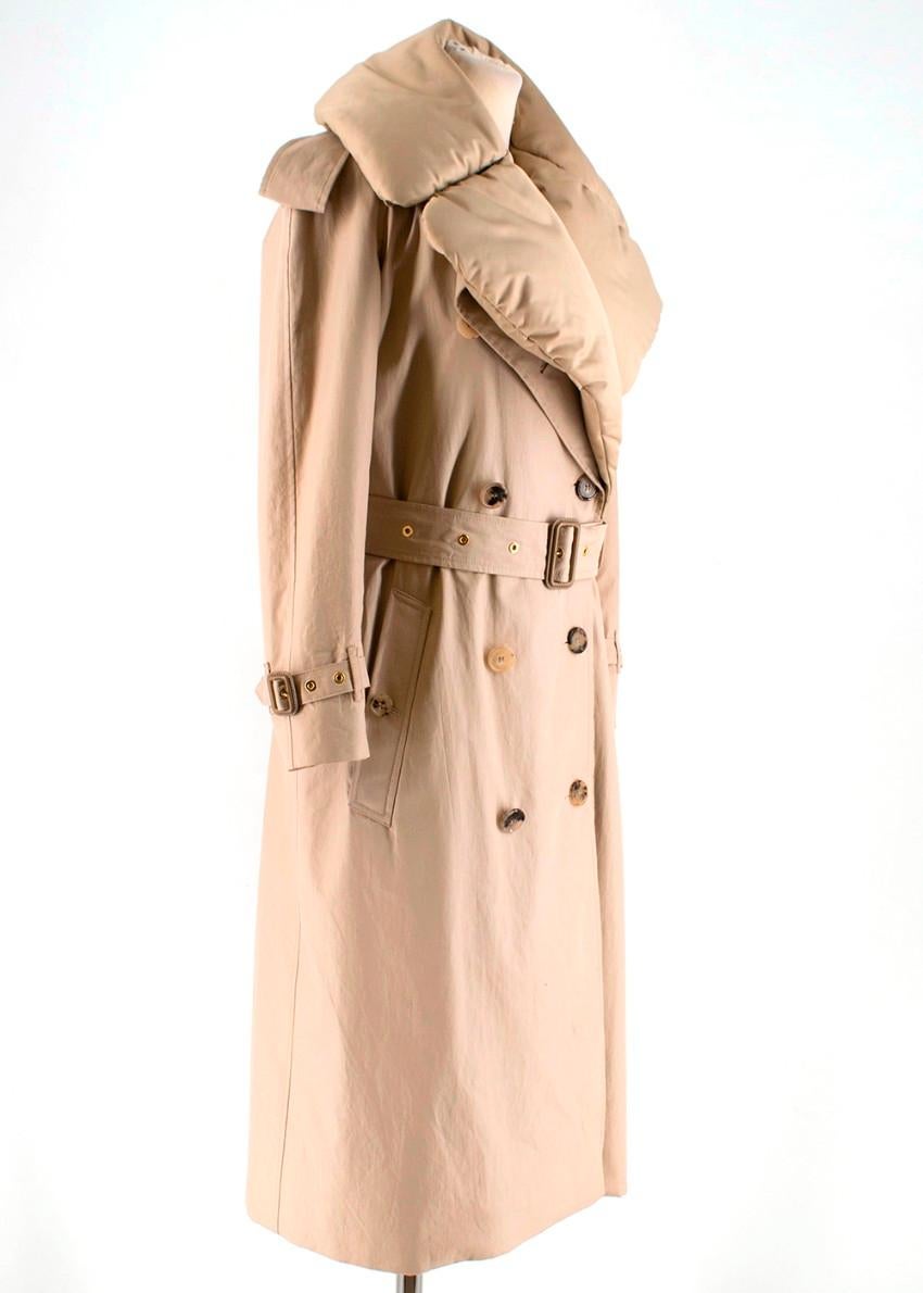 Women's  Burberry Ercu Detachable Collar Gabardine Coat XXS 34