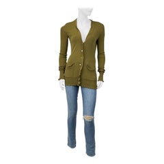 Burberry EU 38 Olivgrüne Strickjacke