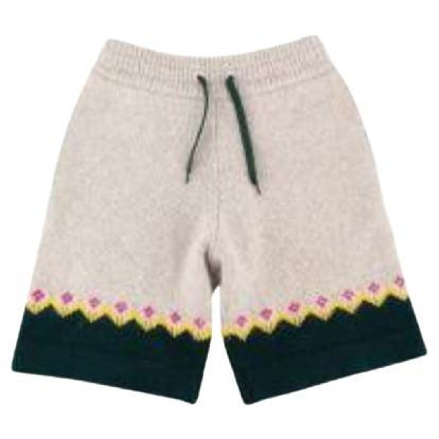 Burberry Fair Isle Wool Beige Drawstring Shorts For Sale at 1stDibs