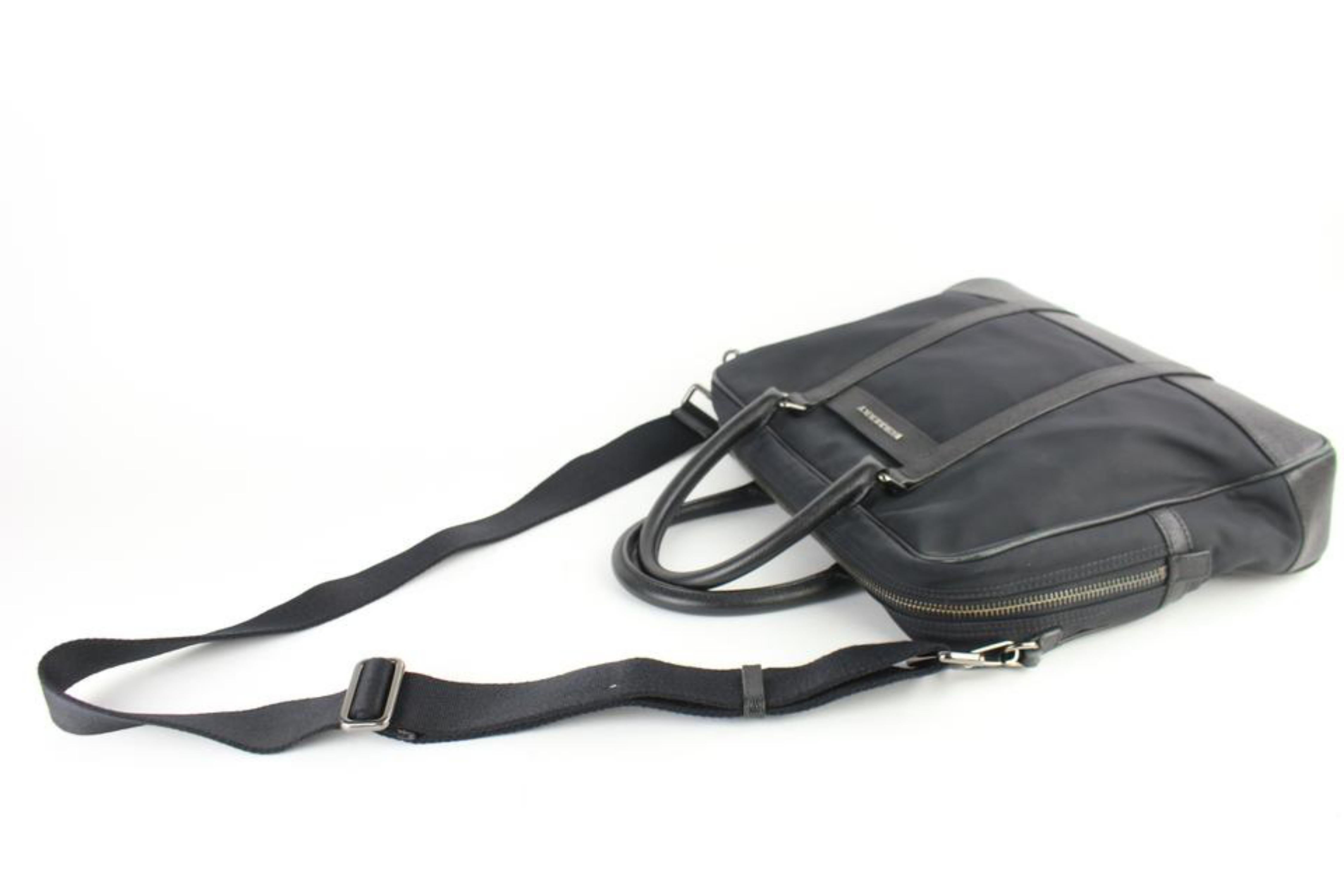 Women's Burberry Fairbank Laptop Business 2way 2burz0123 Black Nylon Messenger Bag For Sale