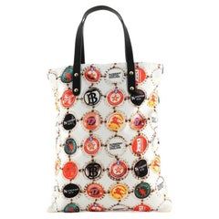 Burberry Flat Tote Printed Nylon Large