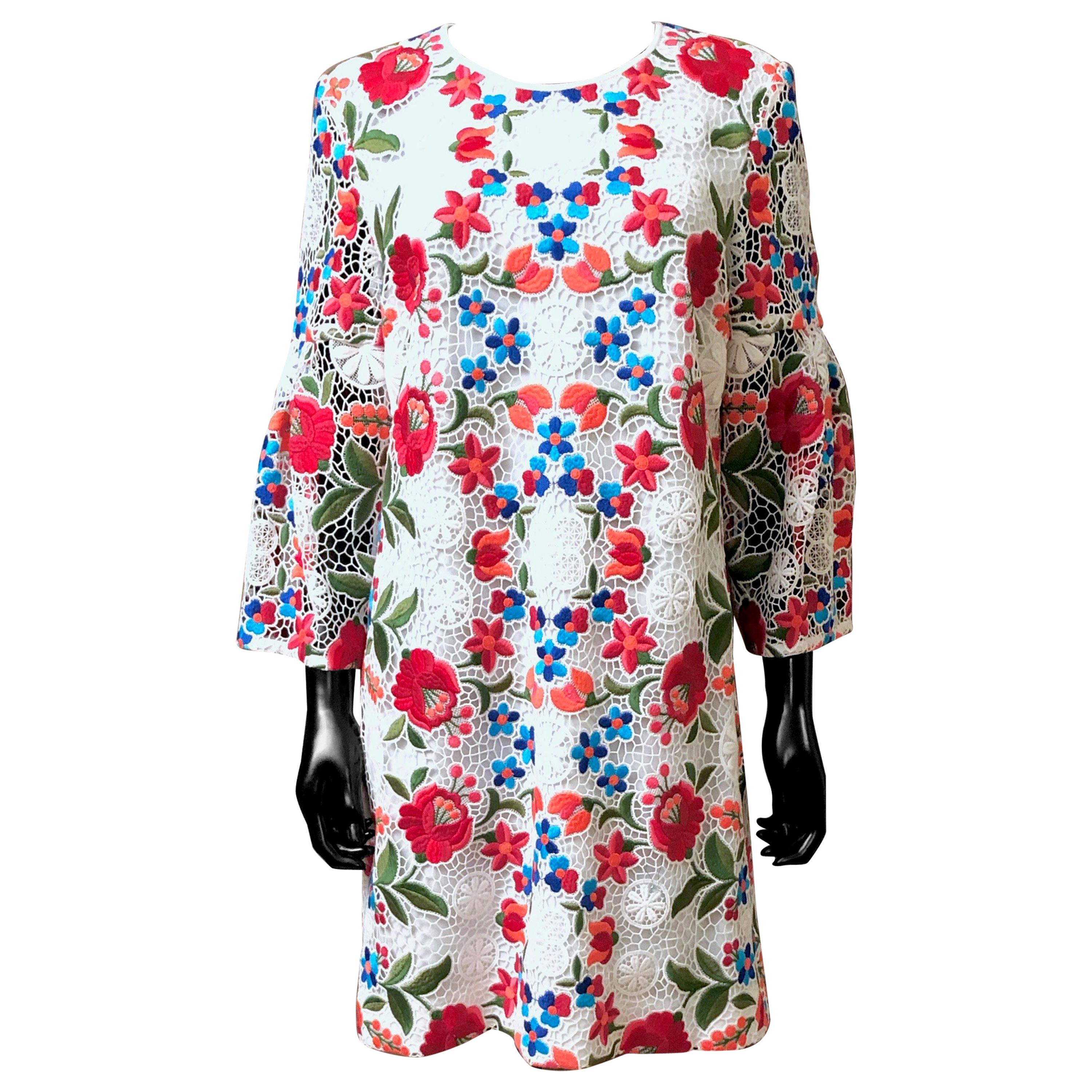 Burberry Floral Embroidered Lace Dress