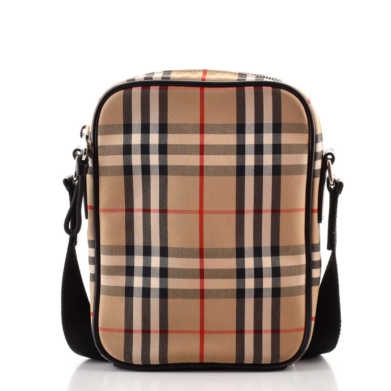 Burberry Freddie Camera Crossbody Bag Vintage Check Canvas at 1stDibs