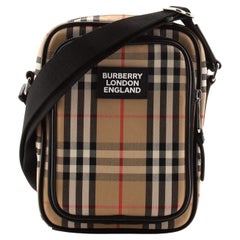 Burberry Freddie Camera Crossbody Bag Vintage Check Canvas