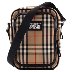 Burberry Freddie Camera Crossbody Bag Vintage Check Canvas