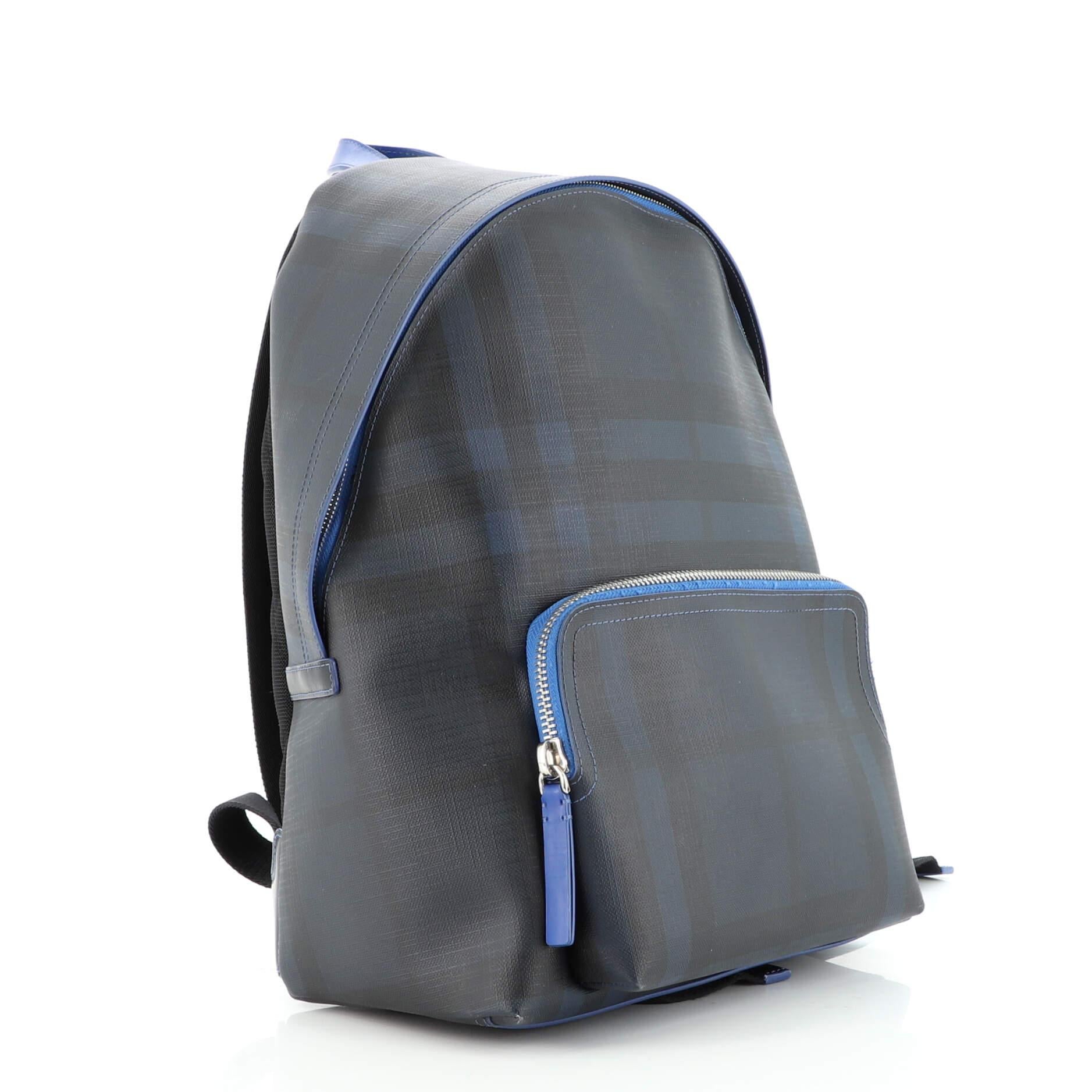 burberry london check and leather backpack