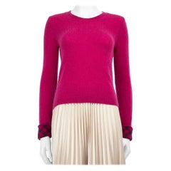 Burberry Fuchsia Kaschmir Rundhals-Pullover Größe S