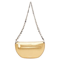 Burberry Gold Leather Mini Olympia Chain Bag