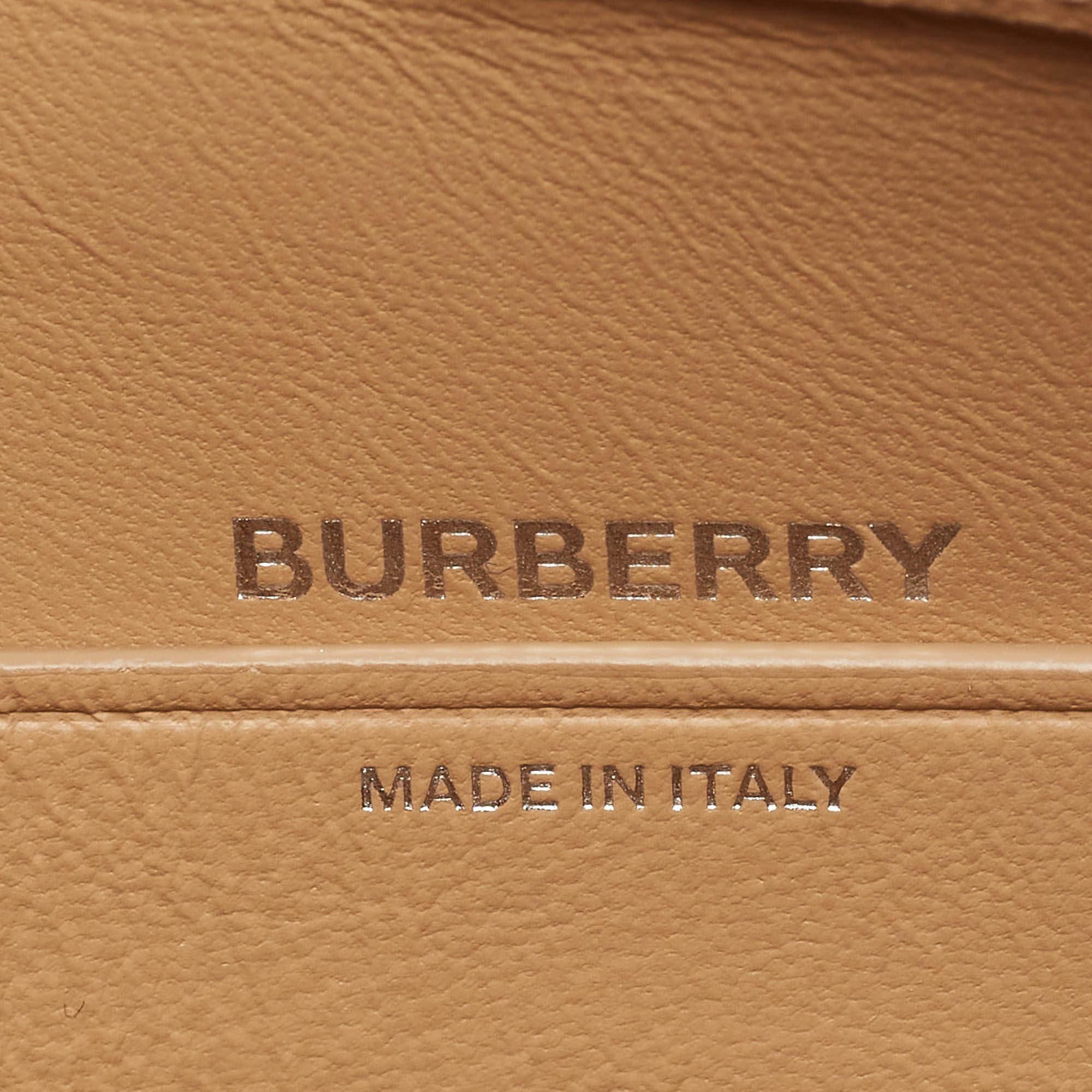 Burberry Gold Leder-Mini Olympia-Reißverschluss-Tasche mit Kette 3