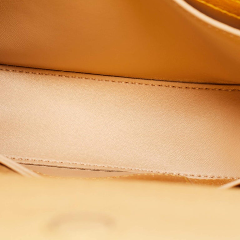 Burberry Gold Leather Small Olympia Shoulder Bag For Sale at 1stDibs