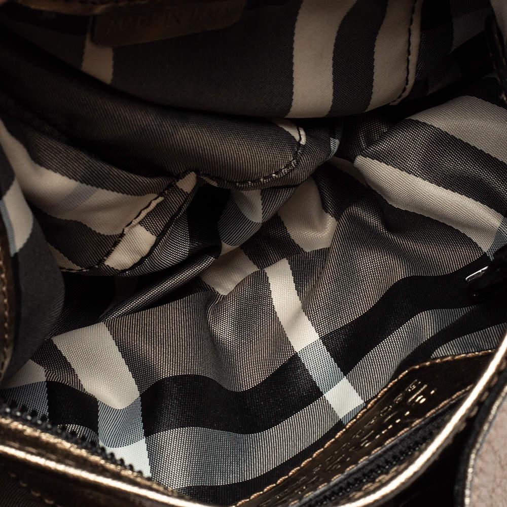 Burberry Gold Leather Warrior Drawstring Hobo 5