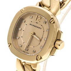 Burberry Gold Plated Steel BBy1952 Women's Bracelet Watch 18 cm