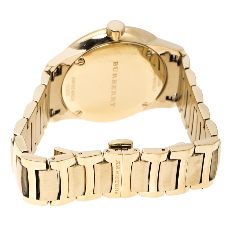 Burberry Gold Plated Steel BU10006  Mantel Women's Wristwatch 40 mm In Good Condition In Dubai, Al Qouz 2