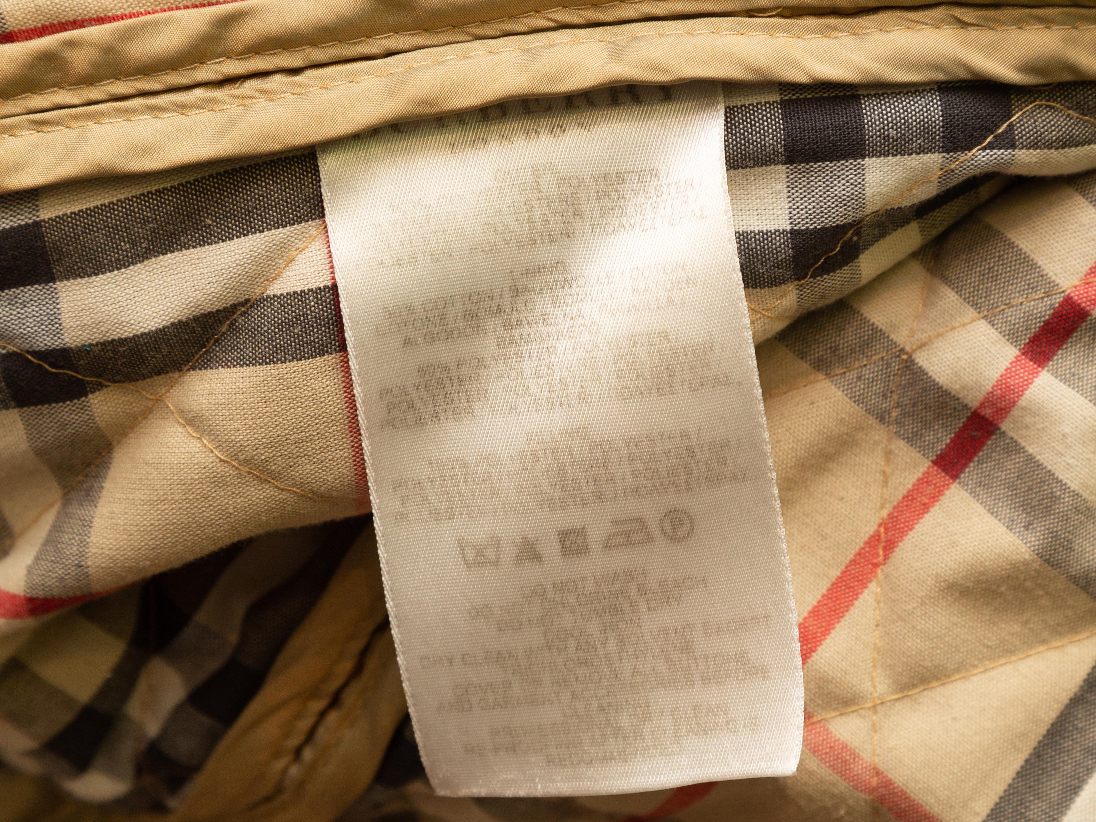 Brown Burberry Gold Quilted Jacket