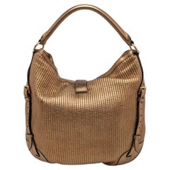 Borsa Burberry in pelle trapuntata oro