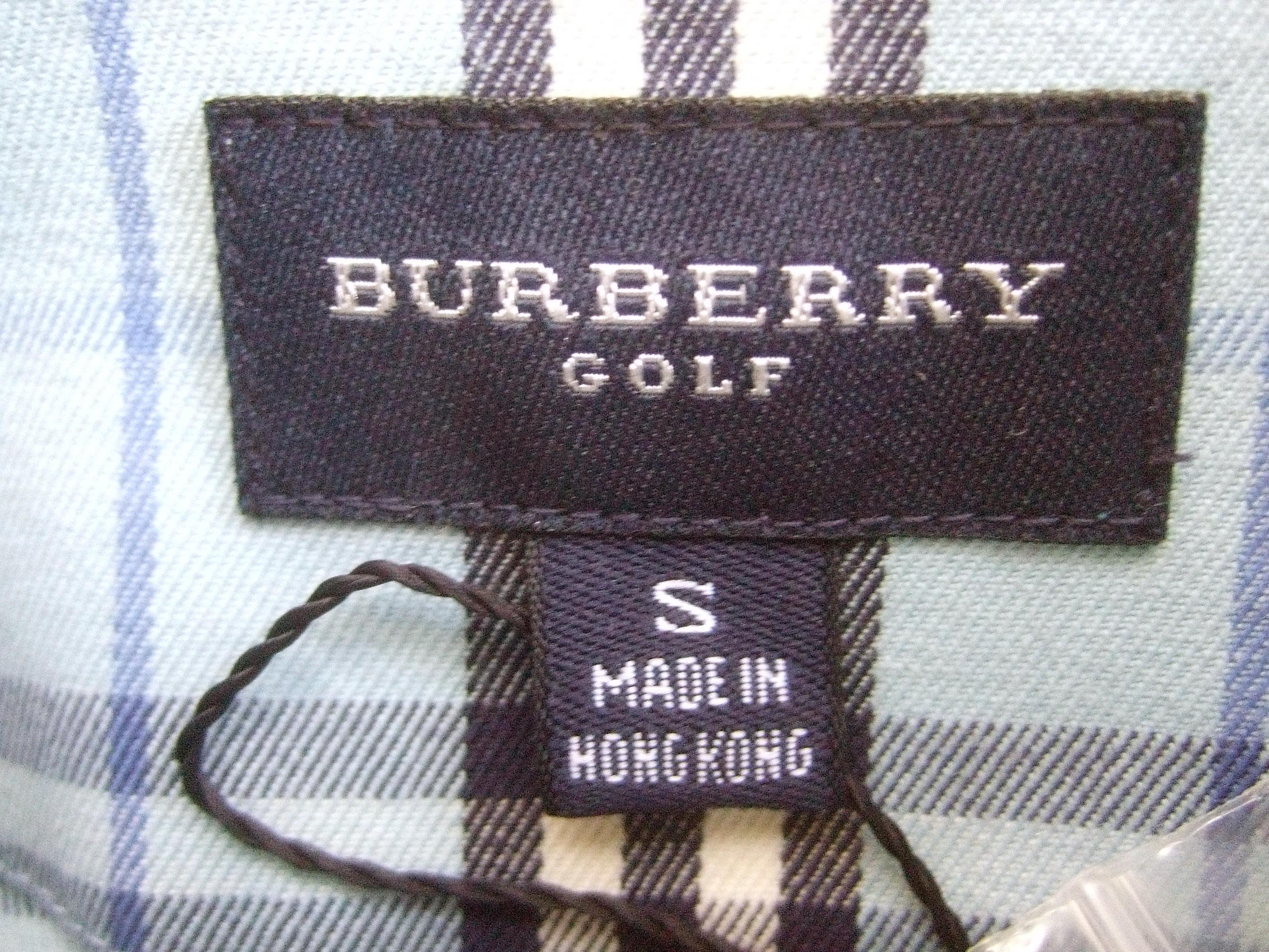 Burberry Golf Blue Nova Plaid Zippered Women's Cotton Sports Jacket 21st C 4