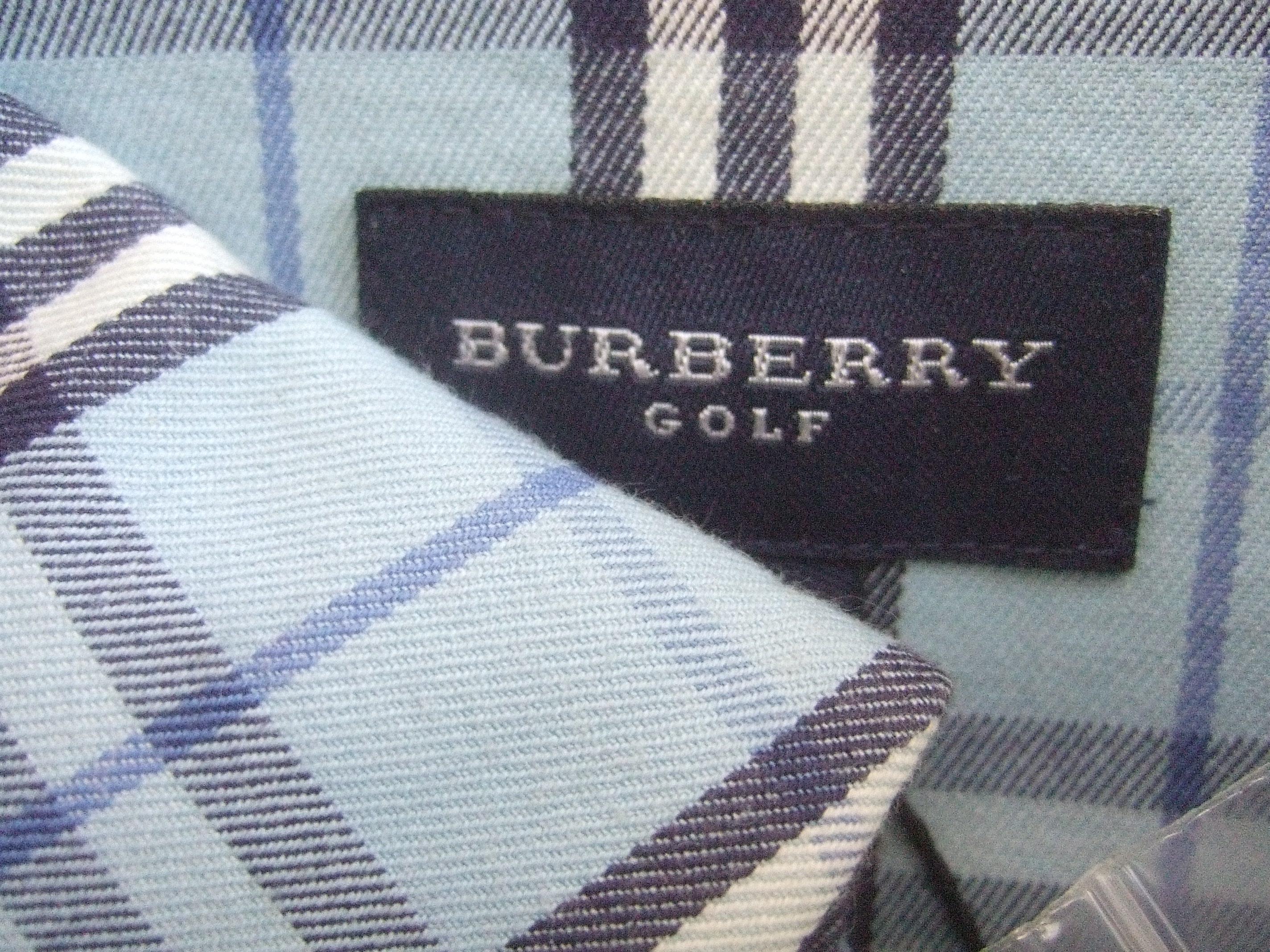 Burberry Golf Blue Nova Plaid Zippered Women's Cotton Sports Jacket 21st C 5