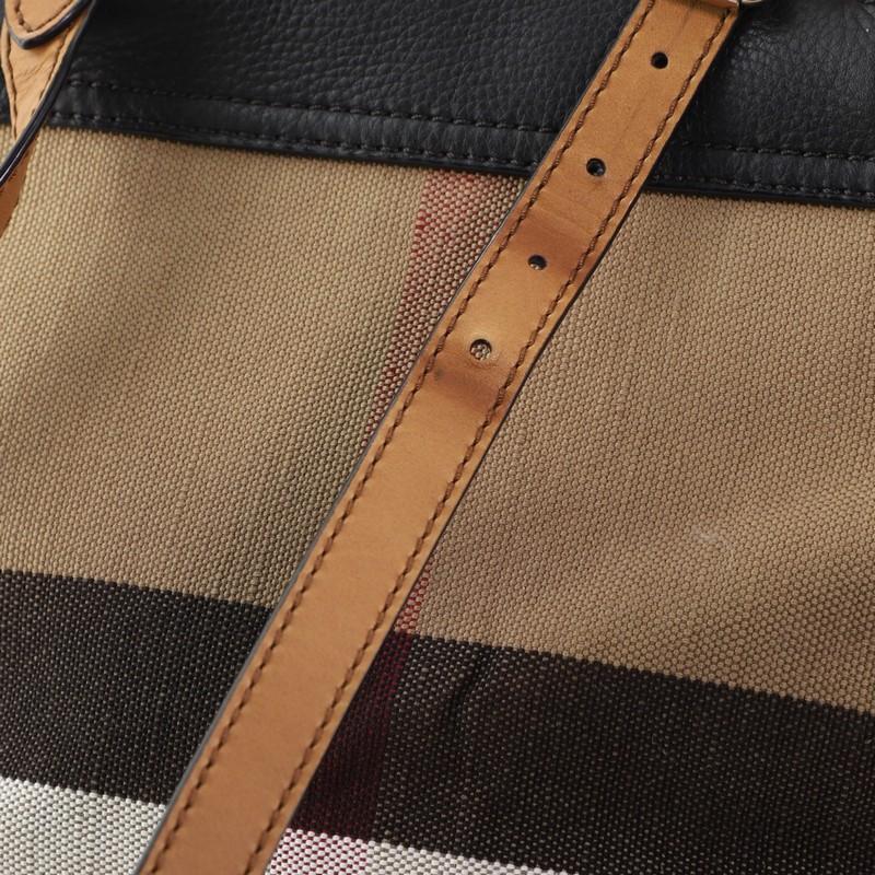 Burberry Gowan Crossbody Bag House Check Canvas with Leather Small