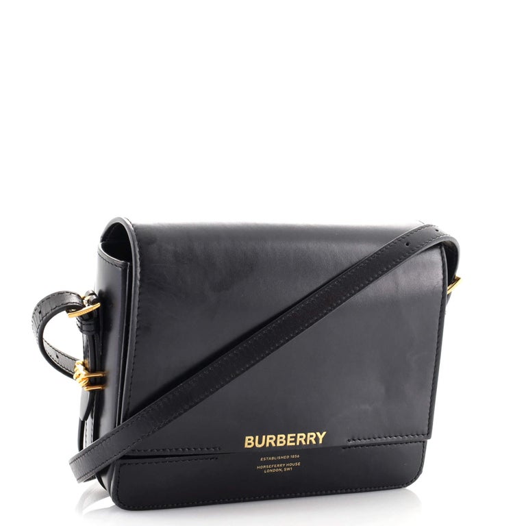 Burberry Grace Flap Bag Leather Small For Sale at 1stDibs