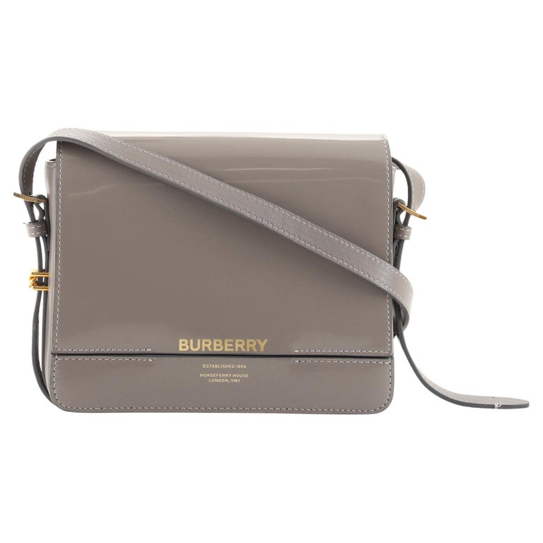 Burberry Grace Flap Bag Leather Small For Sale at 1stDibs
