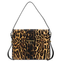 Burberry Grace Flap Bag Printed Leather Large