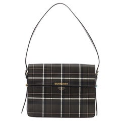 Burberry Grace Flap Bag Printed Leather Large