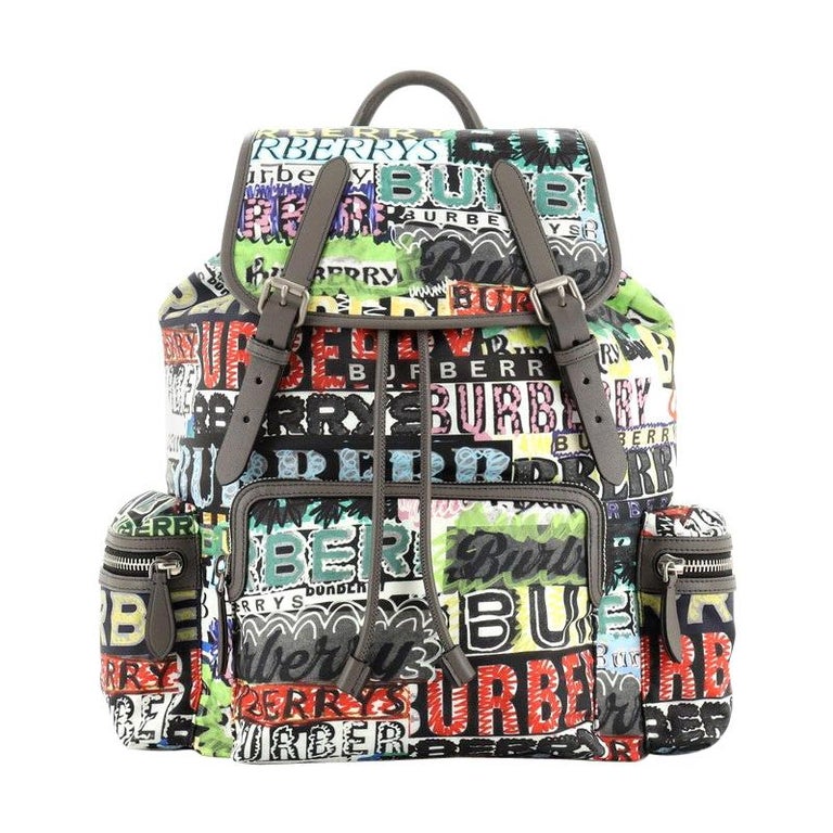 Burberry Graffiti Rucksack Backpack Printed Nylon Large at 1stDibs