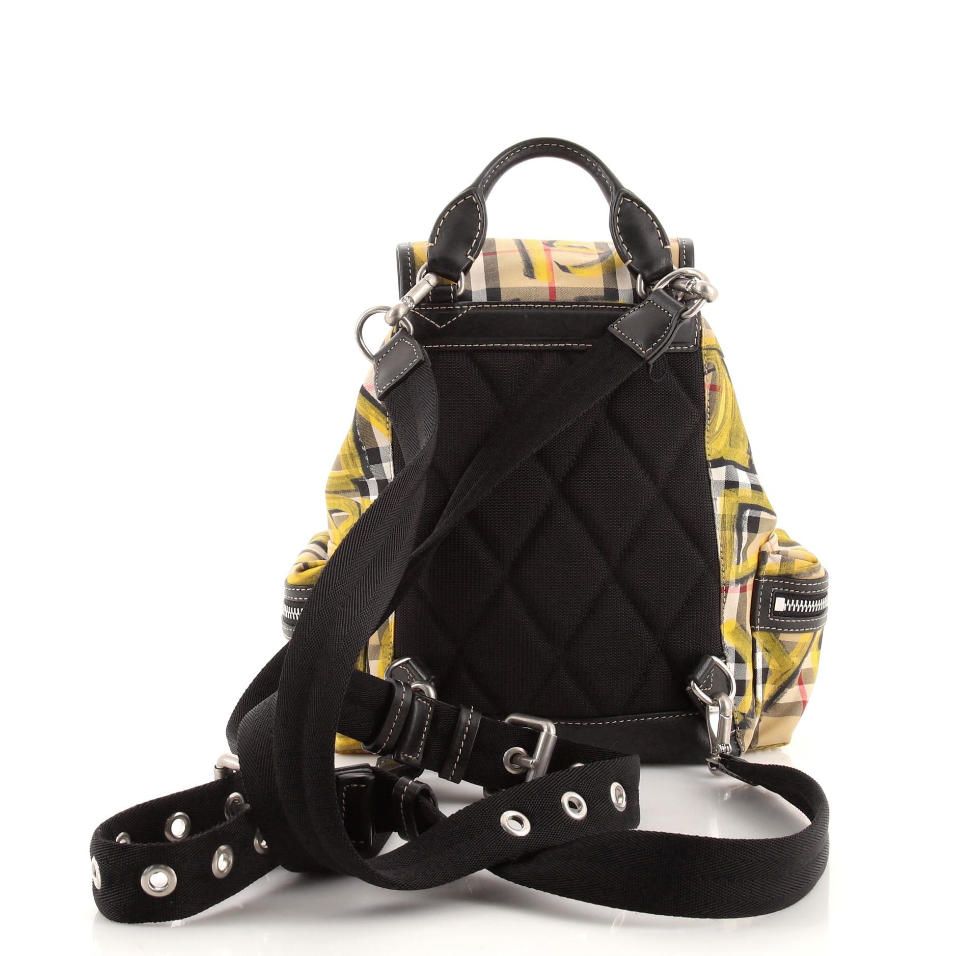 Burberry archive scarf print backpack hot sale