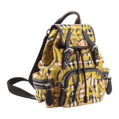 Burberry Graffiti Rucksack Backpack Vintage Check Canvas Small