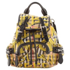 Burberry Graffiti Rucksack Backpack Vintage Check Canvas Small