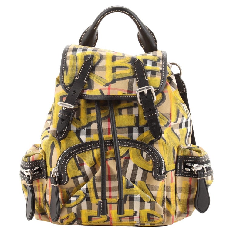 Burberry Graffiti Rucksack Backpack Vintage Check Canvas Small For Sale at  1stDibs