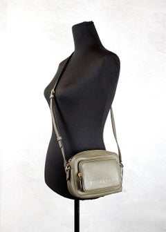 Burberry Grainy Leather Camera Bag — Green