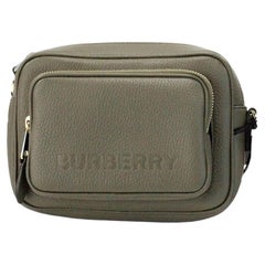 Burberry Grainy Leather Camera Bag — Green