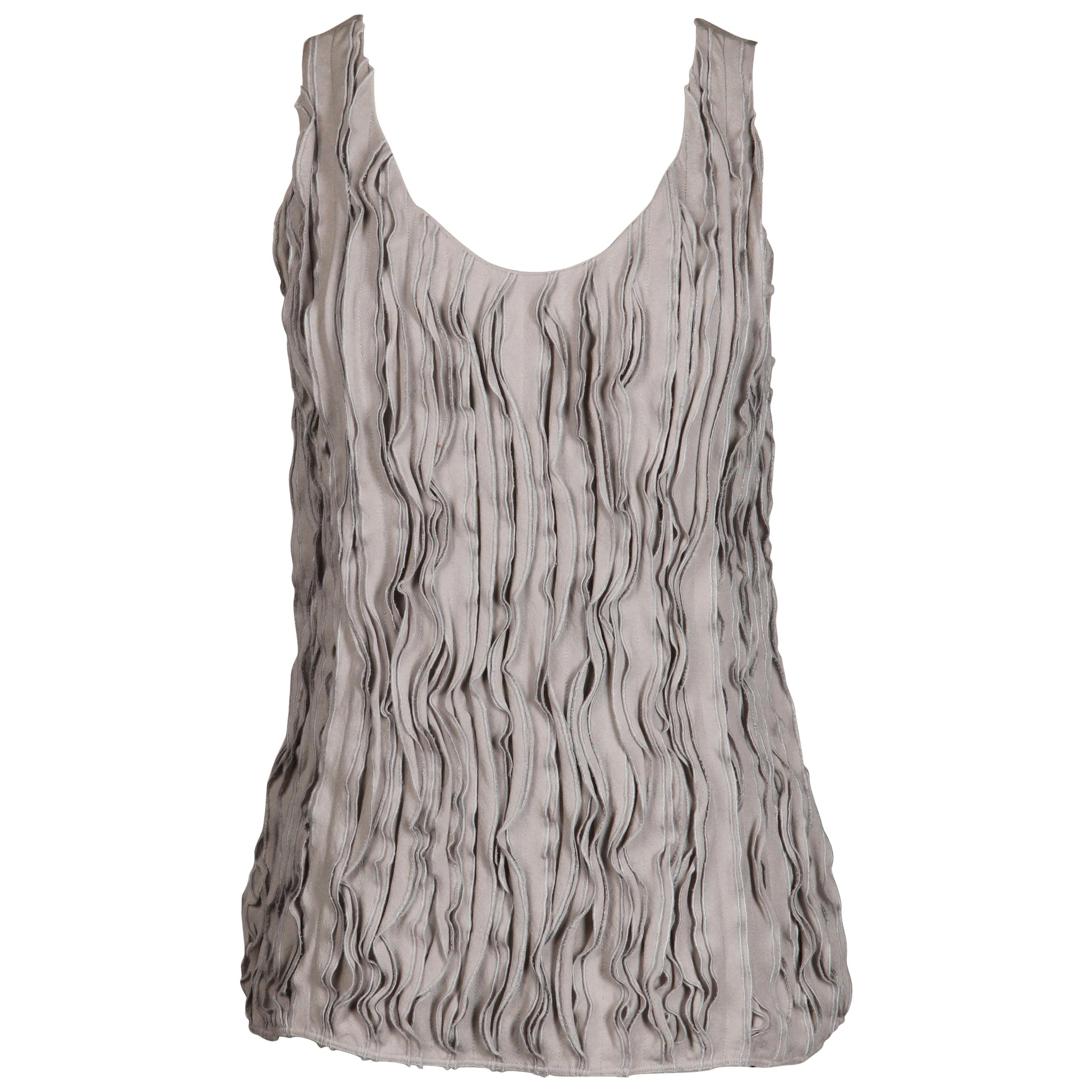 Burberry Gray Silk Tank Top