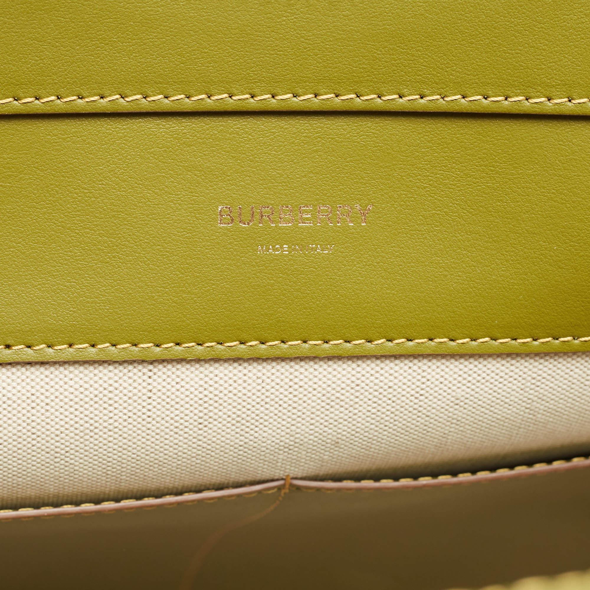 Burberry Green/Blue Leather Medium Pocket Bag 5