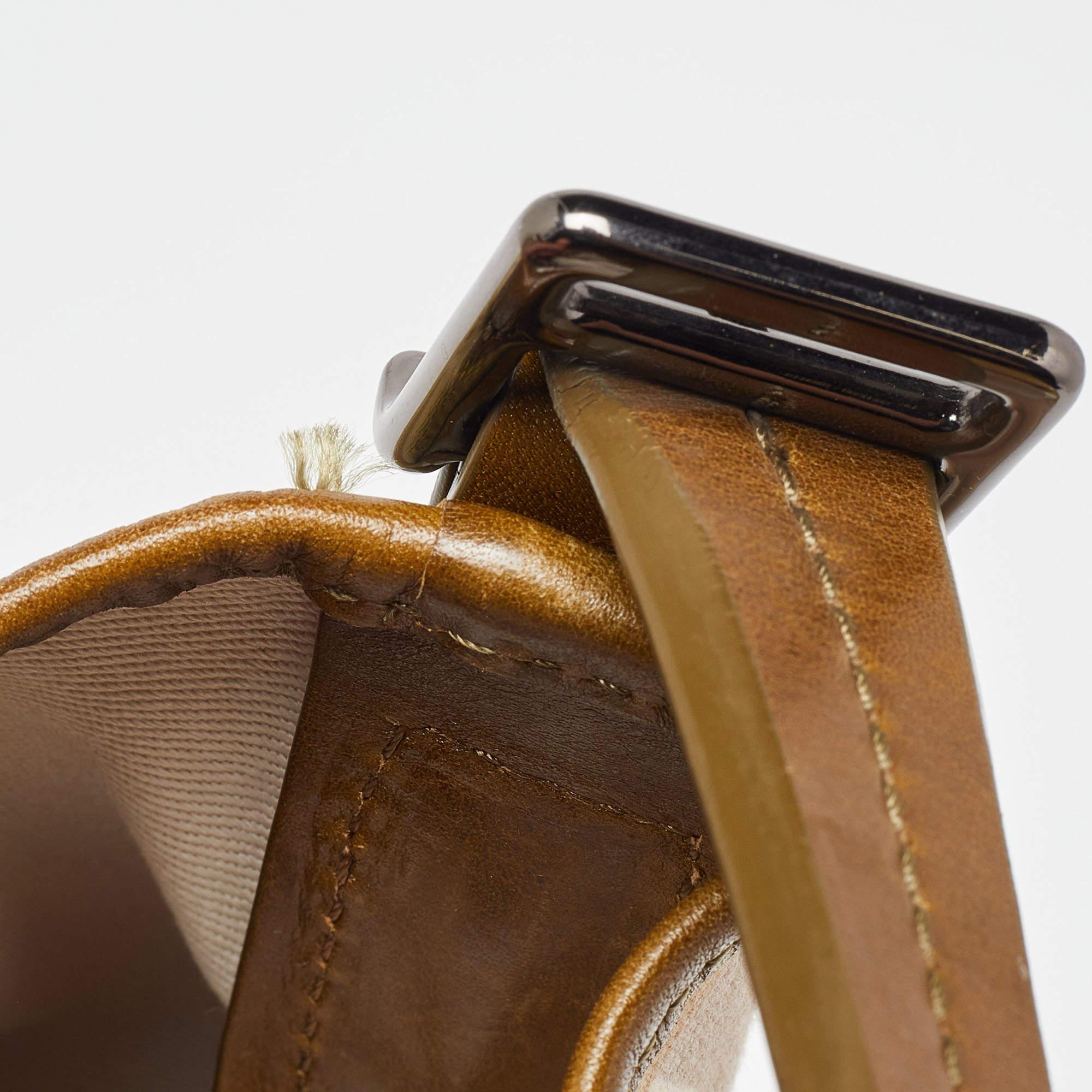 Burberry Green/Brown Check Canvas and Leather Canterbury Tote 2