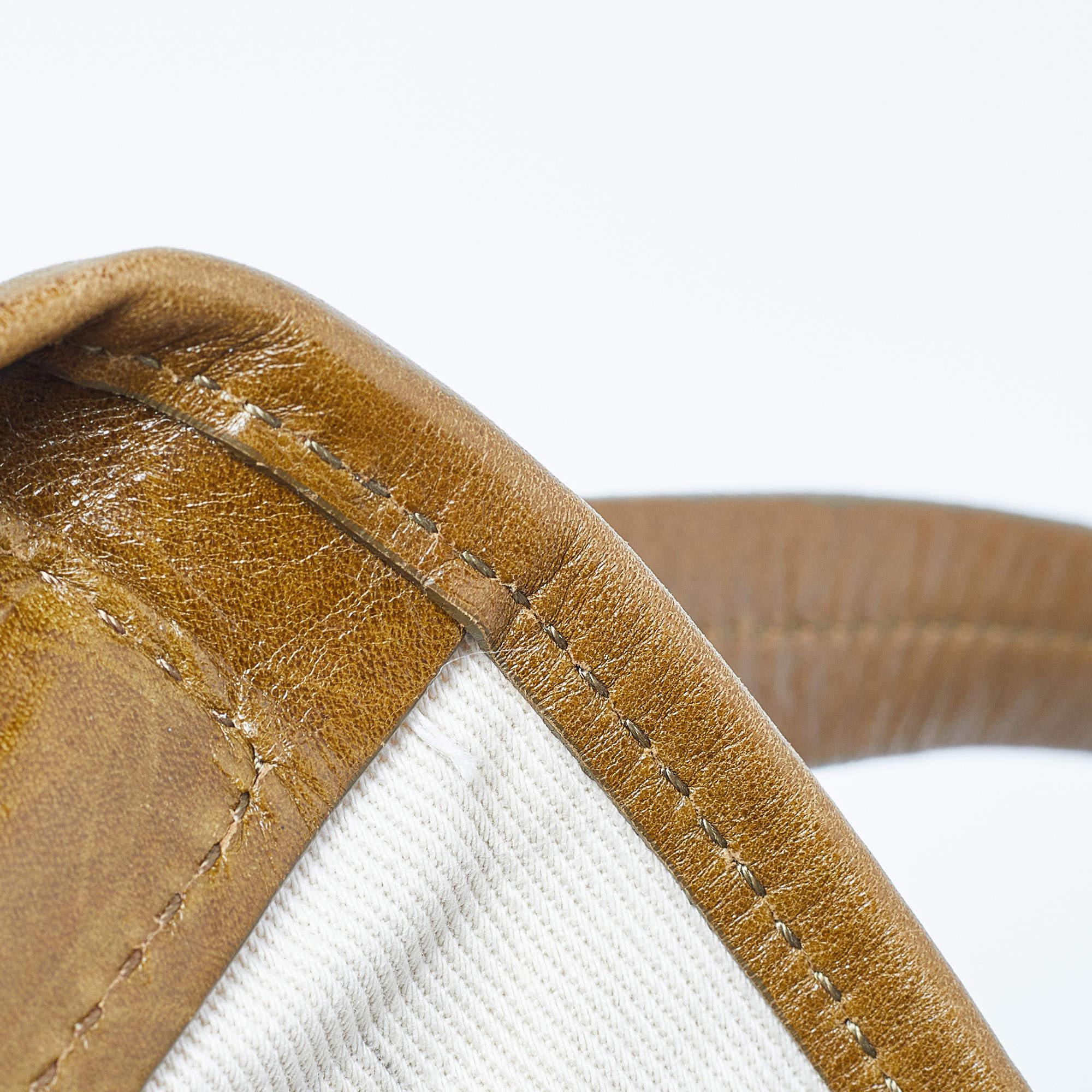 Burberry Green/Brown Check Canvas and Leather Canterbury Tote 3