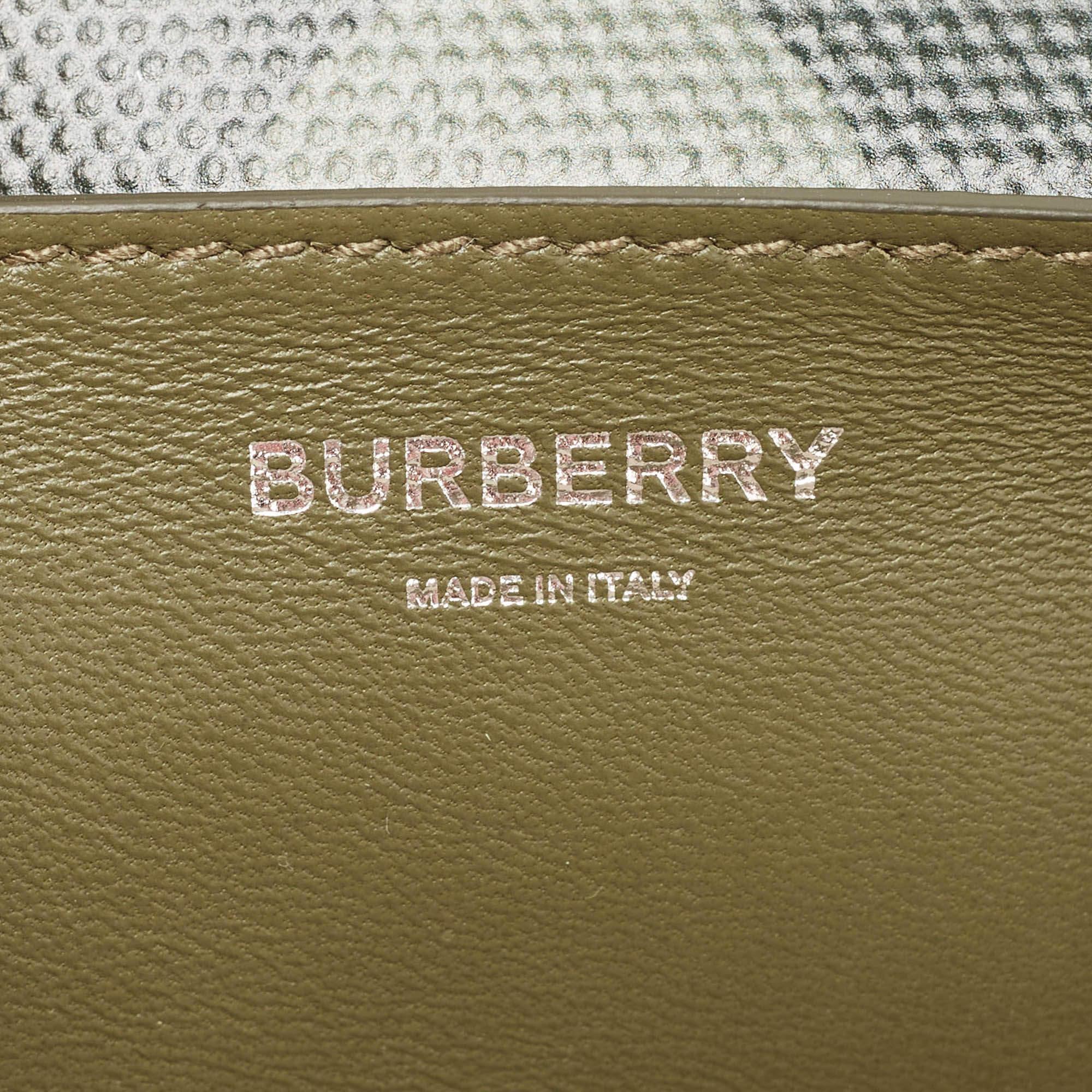 Burberry Green Camouflage Coated and Canvas Small Lola Shoulder Bag 3