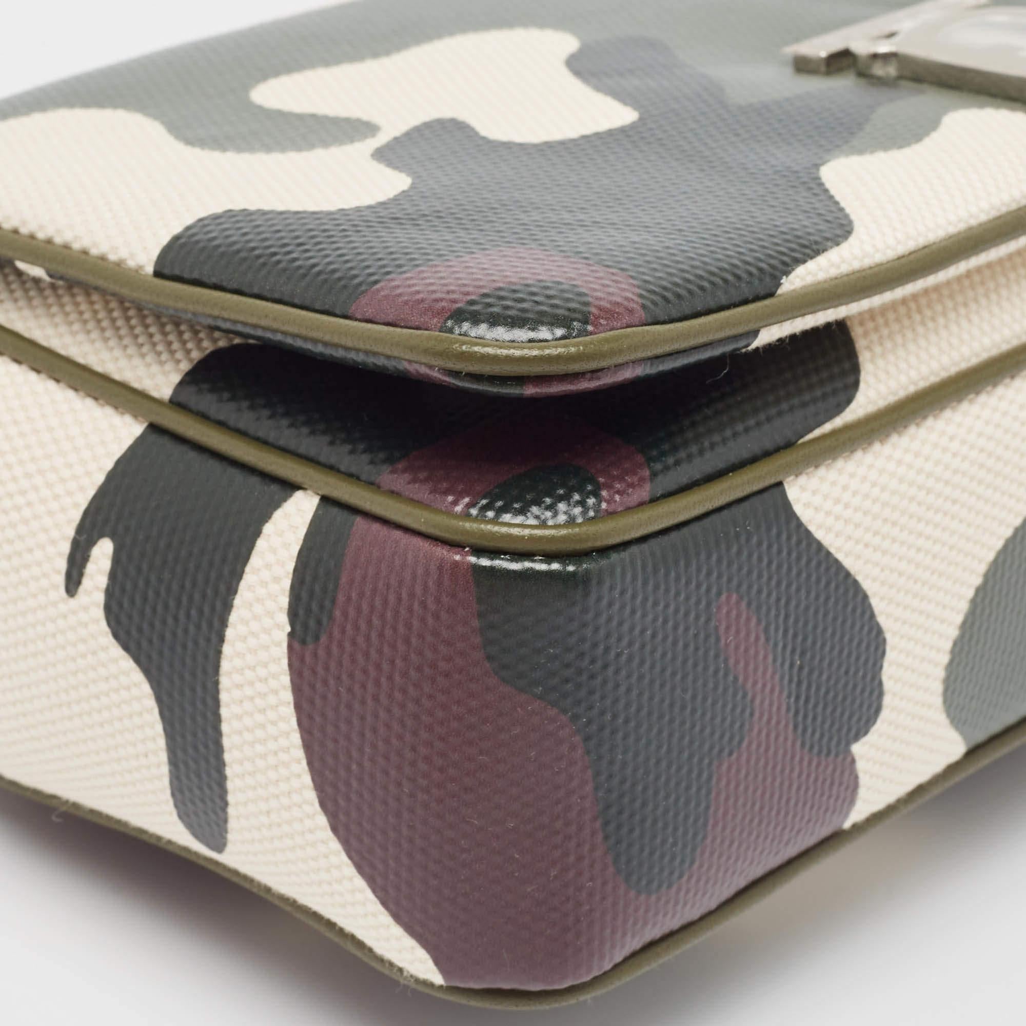 Burberry Green Camouflage Coated and Canvas Small Lola Shoulder Bag 5