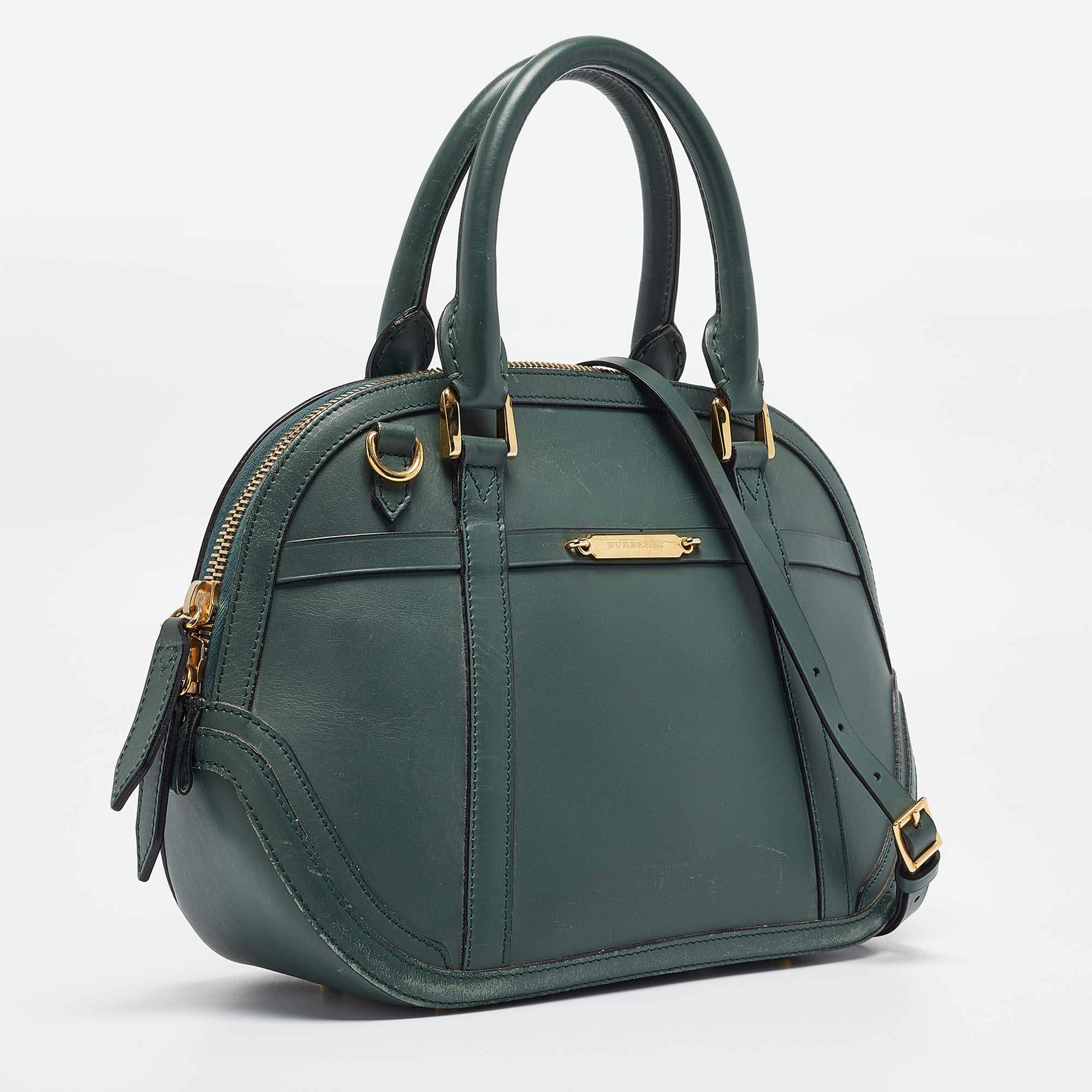 Bolso Burberry Orchard Bowler de piel verde Negro