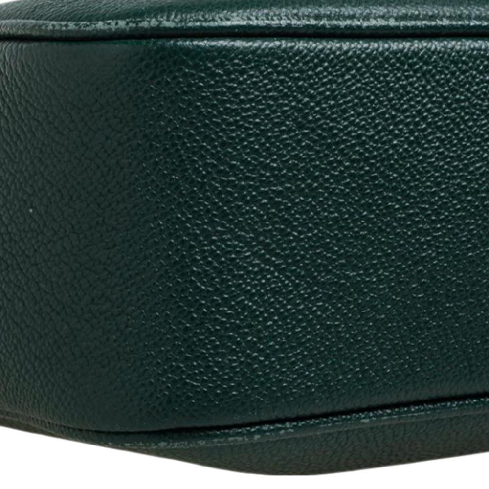 Women's Burberry Green Leather Small Medley Buckle Crossbody Bag