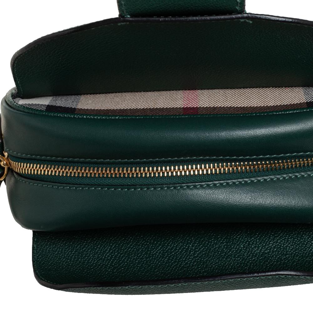 Burberry Green Leather Small Medley Buckle Crossbody Bag 1