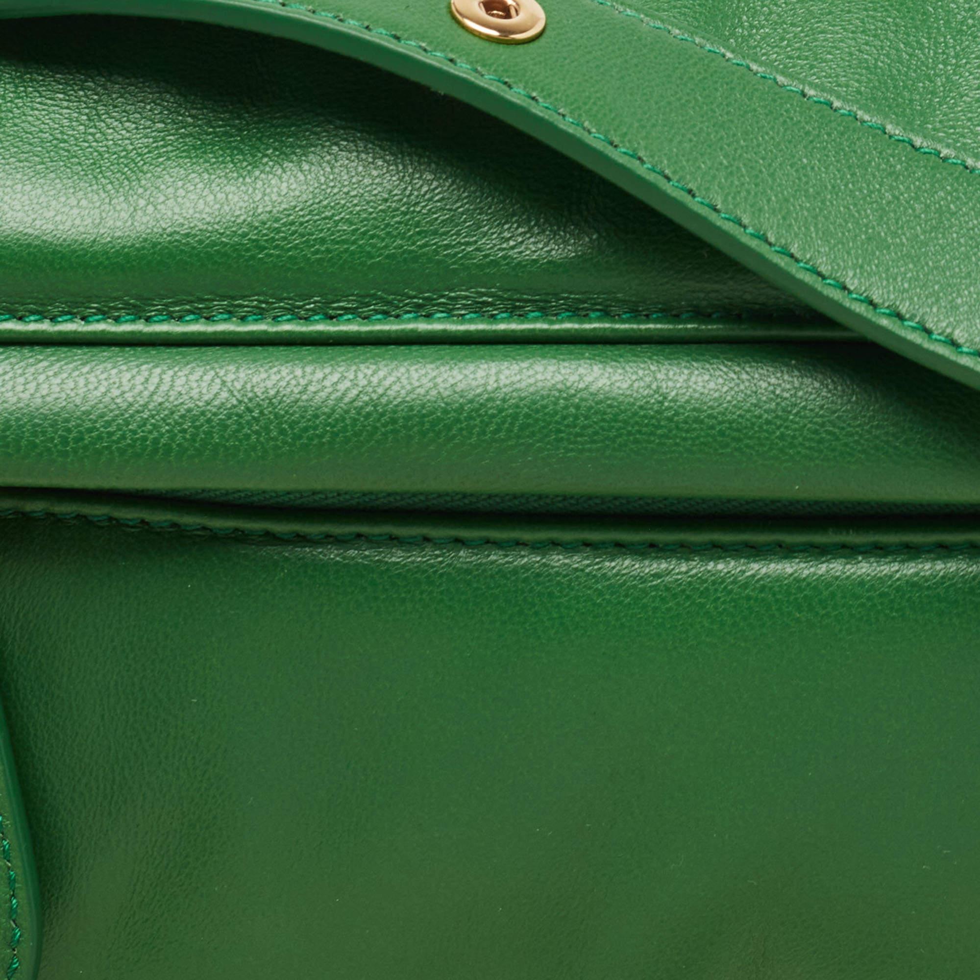 Burberry Green Leather Small Olympia Shoulder Bag 1