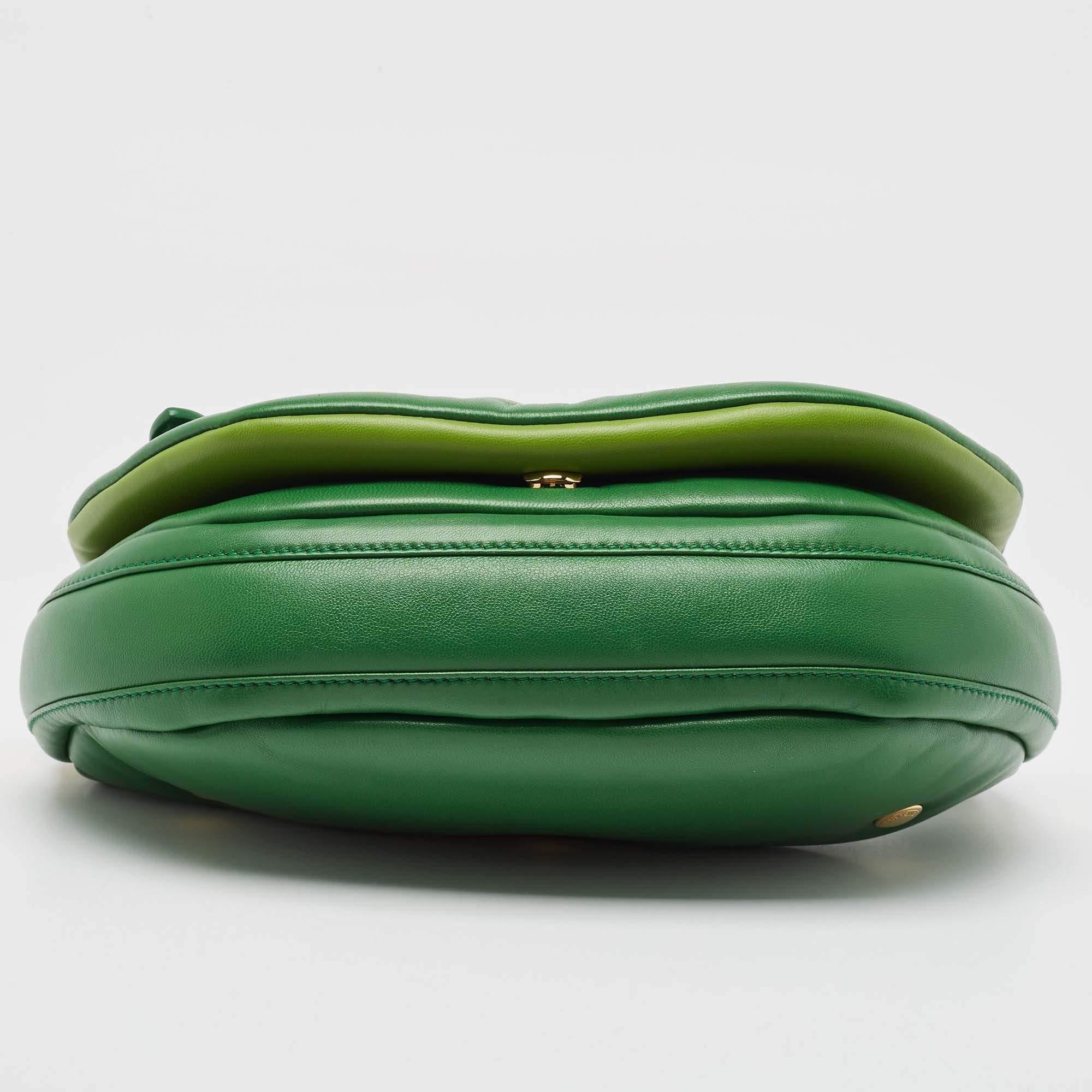 Burberry Green Leather Small Olympia Shoulder Bag 2